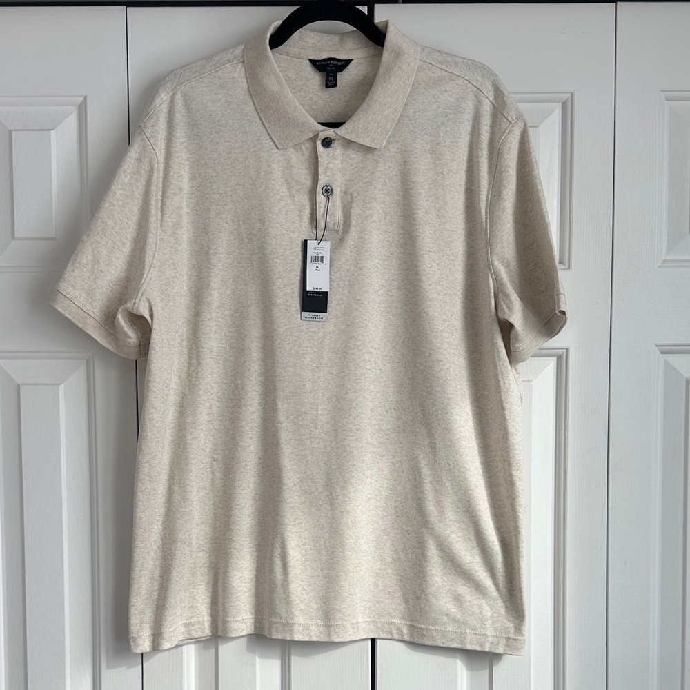 Banana Republic Light Tan Polo Shirt XL Tall NWT